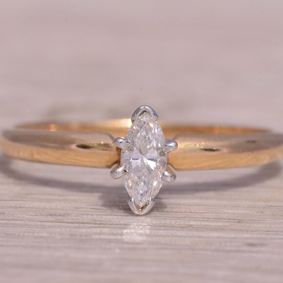 Natural Diamond Ring in Yellow Gold
